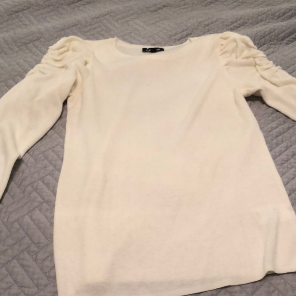 Express cream puff sleeves sweater. Large.